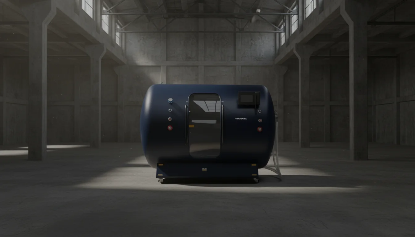 Hard-shell hyperbaric chamber in a commercial facility setting